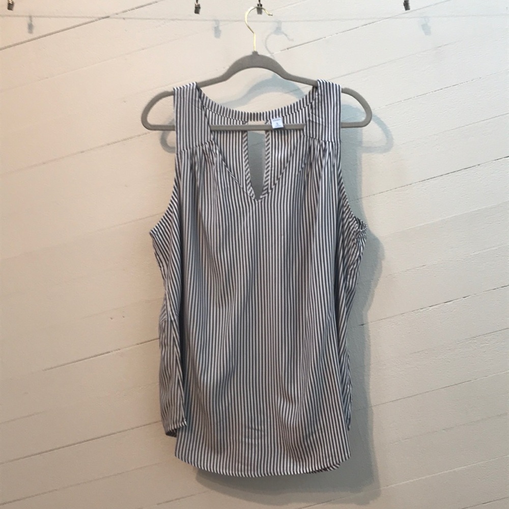 Sleeveless striped top